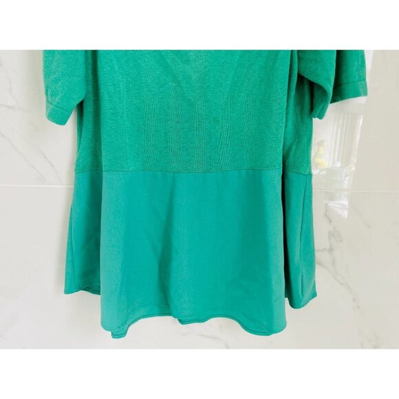 Anthropologie MOTH Tunic Top Green A-Line Off the Shoulder Size Large - Picture 7 of 11